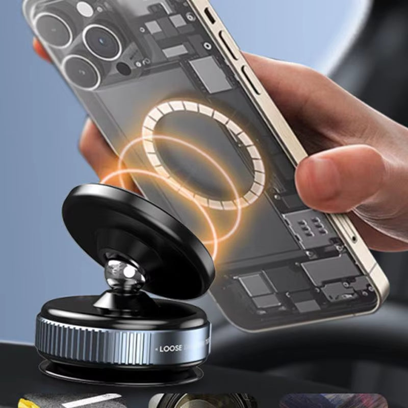 Magnetic Car Phone Holder - Suction Cup Smartphone Bracket for All Vehicles
