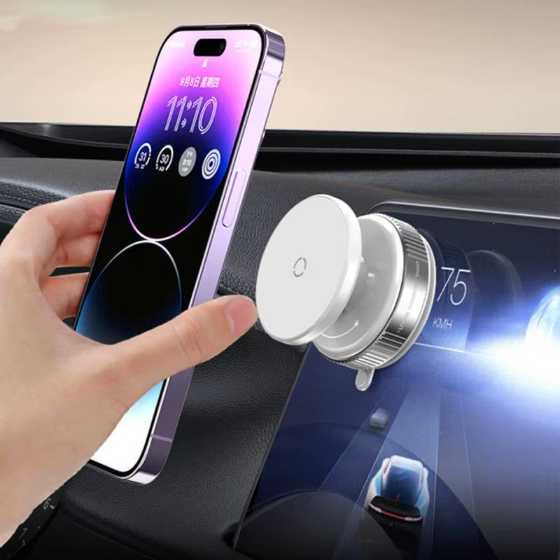 Magnetic Car Phone Holder - Suction Cup Smartphone Bracket for All Vehicles