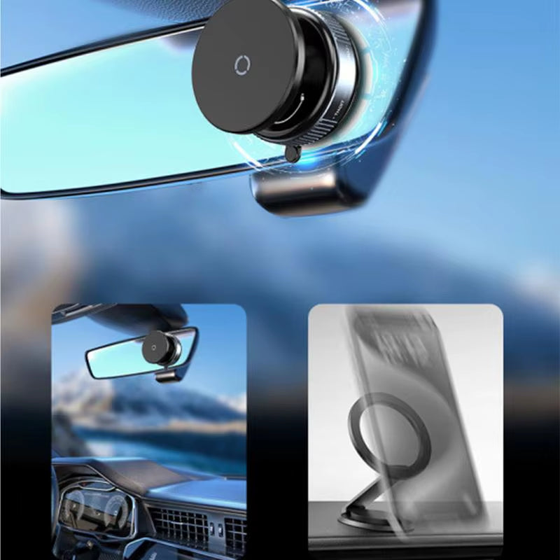 Magnetic Car Phone Holder - Suction Cup Smartphone Bracket for All Vehicles
